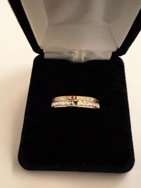 Gold-Tone Crystal Ring